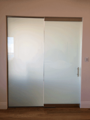 Switchglass Bathroom Off & On - Fixed Panel & Pivot Door