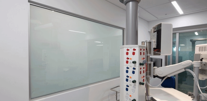 Switchglass Installation - Medical Room Off-On