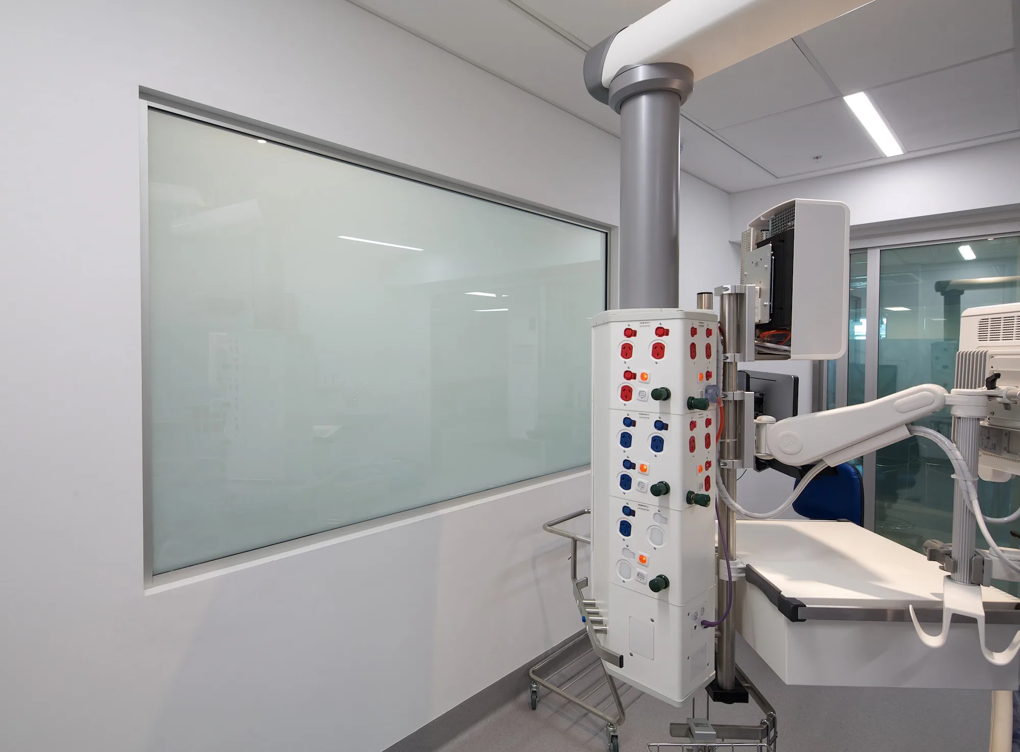 Switchable Privacy Glass installed in a Medical Isolation room.